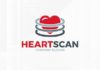 Medical infographic : Heart Scan Logo Template. Medical Infographic