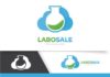 Medical infographic : Logo combination of flask and cloud. Logo Templates