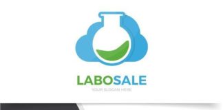 Medical infographic : Logo combination of flask and cloud. Logo Templates