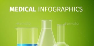 Medical infographic : Medical Infographics with test tubes, excellent vector illustration, EPS 10