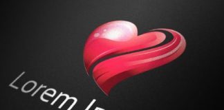 Medical infographic : Medical infographic : Red Heart Love Care in 3D Symbol. Medical Infographic