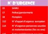 Medical infographic : Numéros d'urgence