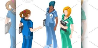 Medical infographic : Nurse Education Medical Infographic Graphics Hospital nurse education isometric …