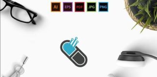 Medical infographic : Pill Tech – Extended License. Logo Templates