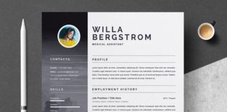 Medical infographic : Resume Template for Medical by ResumeInventor on Creative Market #3 page #a4 #…