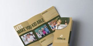 Medical infographic : Tri Fold Education Brochure. Creative Business Card Templates