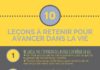 Psychology : Infographie : 10 leçons à retenir pour avancer dans la vie