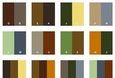 Psychology : Psychology : Color Combination Quick Reference Guide: Earthtones