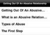 Psychology : Psychology : Psychology : Getting Out of An Abusive Relationship
