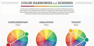 Psychology : Psychology : Psychology infographic and charts Color Harmonies… Infographic Descripti