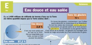 Science infographic – Eau douce et eau salée