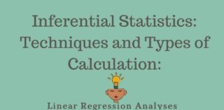 Science infographic – Inferential Statistics types of calculation – infographic