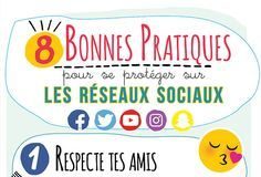 Science infographic – Infographie : 8 bonnes pratiques pour se protéger sur les réseaux sociaux