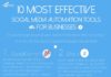 Social media infographic – 10 Most effective Social Media automation tools for business #infographic