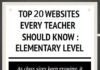 Social media infographic – 20 Great Websites For Elementary Educators