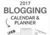 Social media infographic – 2017 blogging calendar & planner – plan your finances, brain storm your content …