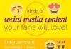 Social media infographic – 6 Social Media Content Categories To Delight Your Fans