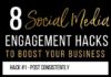 Social media infographic – 8 Social Media Engagement Hacks, Strategies & Tips to Boost Your Business