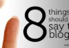 Social media infographic – 8 Things You Should Never Say To A Blogger