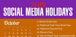 Social media infographic – 84 Social Media Holidays You Need in 2019: Indispensable!
