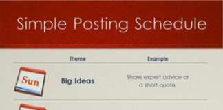 Social media infographic – A Daily Social Media Posting Schedule Any Dummy Can Follow