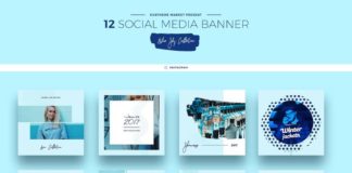 Social media infographic – Blue Sky Social Media Designs by Evatheme on Creative Market #ad