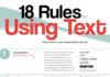 Social media infographic – Business infographic : 18 rules for using text. Bespoke Social Media & Marketing…