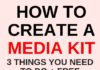 Social media infographic – Creating a media kit