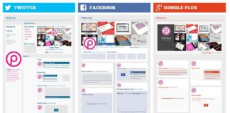 Social media infographic – Facebook, Google+, Twitter, Pinterest – Complete Social Media Sizing Cheat Sheet 2014 – infographic