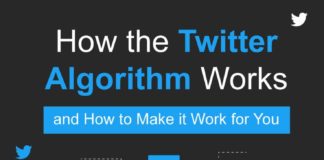 Social media infographic – How the Twitter Algorithm Works and How to Make It Work for You