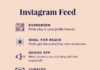 Social media infographic – Instagram Feed v Stories: What & Where You Should Post on Instagram