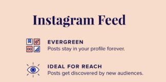 Social media infographic – Instagram Feed v Stories: What & Where You Should Post on Instagram