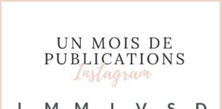 Social media infographic – Je t'ai préparé un mois de publications Instagram, pour te permettre de st…