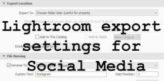 Social media infographic – Lightroom Export Settings For Social Media & Printing Photos ( visual guide