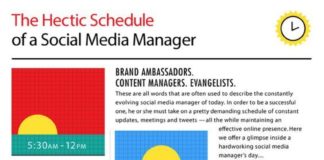 Social media infographic – Schedule of Social Media Management