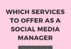 Social media infographic – Services to Offer As A Social Media Manager