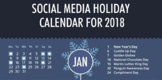 Social media infographic – Social Media holiday calendar for 2018 #smm #calendar #2018 #january #february #…