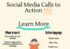 Social media infographic – Social media calls to action listing