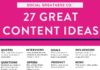 Social media infographic – Struggling to come up with an idea of what to post on your blog or social media?…