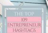 Social media infographic – The 109 Most Popular Instagram Hashtags For Entrepreneurs