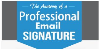 Social media infographic – The Anatomy of a Professional Email Signature #Infographic