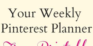 Social media infographic – Weekly Pinterest Planner