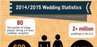 Statistics infographic : 2014-2015 Wedding Statistics