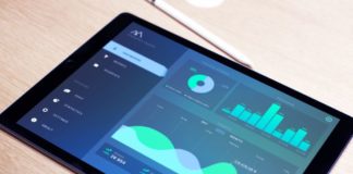 Statistics infographic : App with Infographics and dashboard statistics for advertising