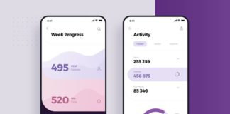 Statistics infographic : Charts – Social Meet Up Ui Kit