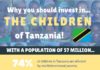 Statistics infographic : Children of Tanzania