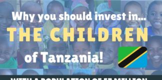 Statistics infographic : Children of Tanzania