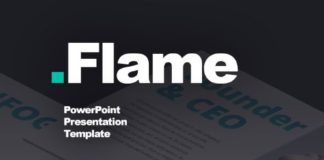 Statistics infographic : Flame Business Presentation Template — Powerpoint PPT #statistics #infographic…