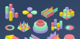 Statistics infographic : Isometric colorful statistic template collection Free Vector Check the link if …