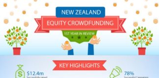 Statistics infographic : New Zealand Equity CrowdFunding – 1st Year in Review